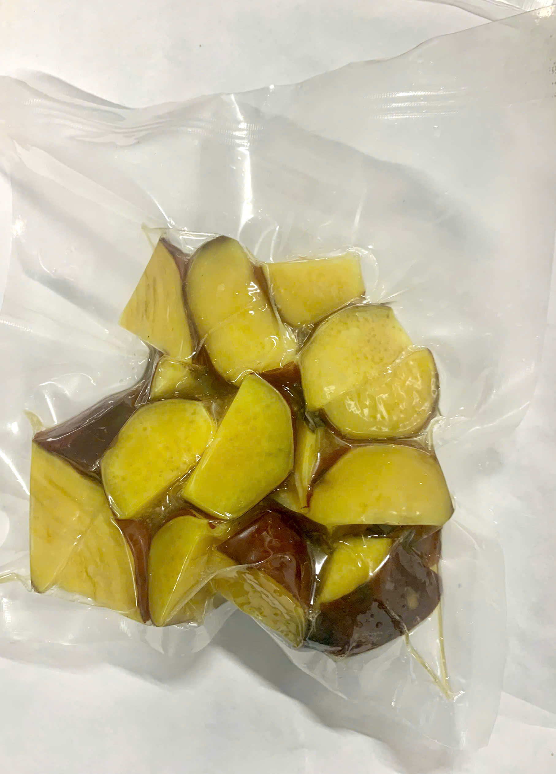 Khoai lang cắt khúc chéo tiệt trùng